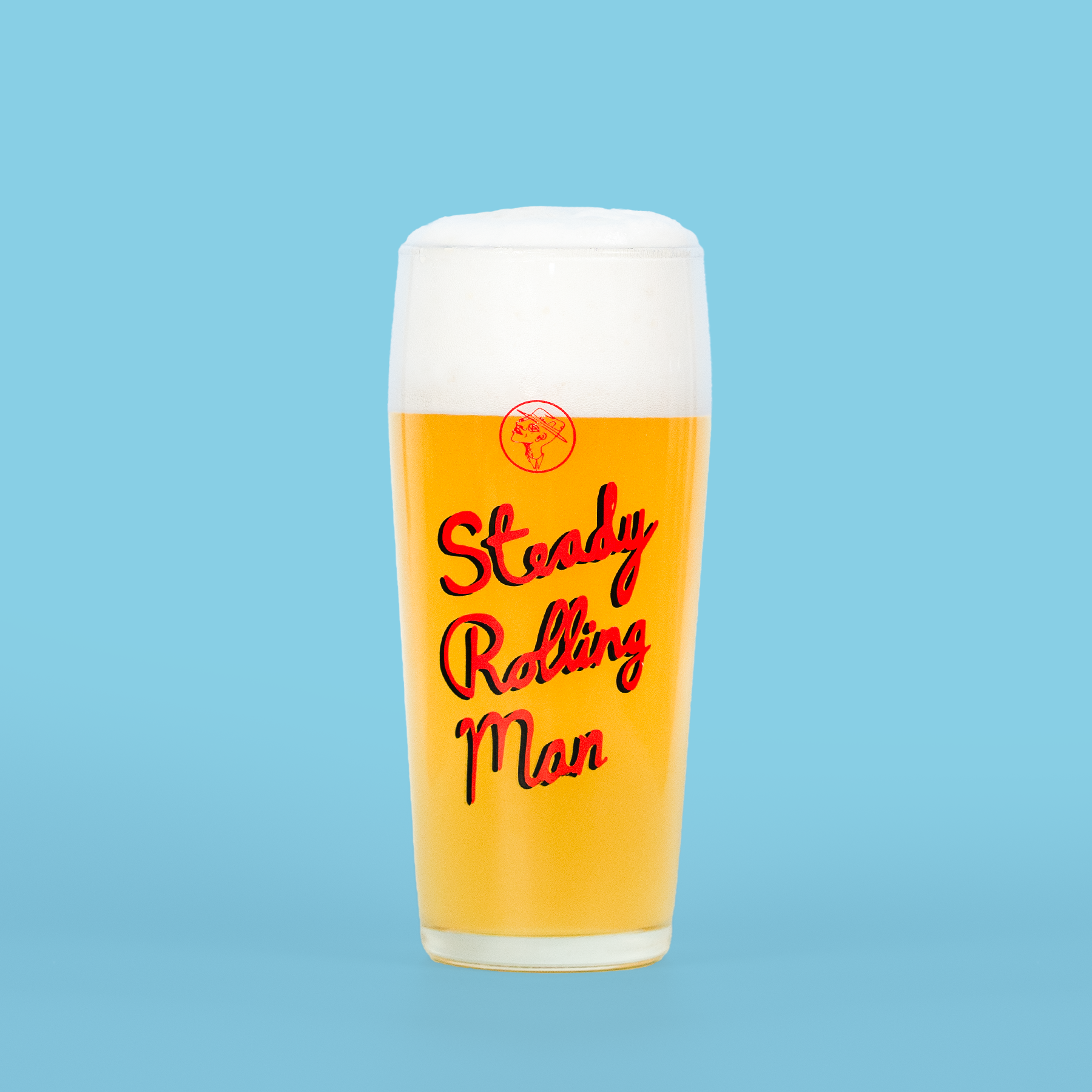 6 PACK & STEADY PINT GLASSES BUNDLE - STEADY ROLLING MAN - 5.2% - PALE ALE