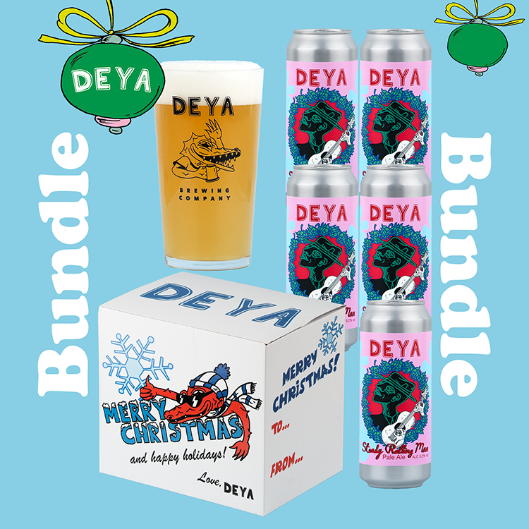 5 CANS & PINT GLASS STOCKING FILLER - STEADY ROLLING MAN - 5.2% - PALE ALE