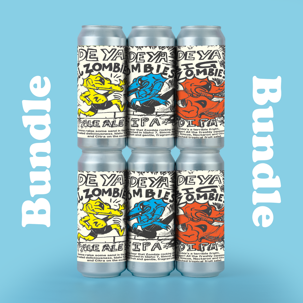 500ML 6 PACK - ZOMBIES BUNDLE - 6.5% / 4.5% / 8.0% - IPA / PA / DIPA