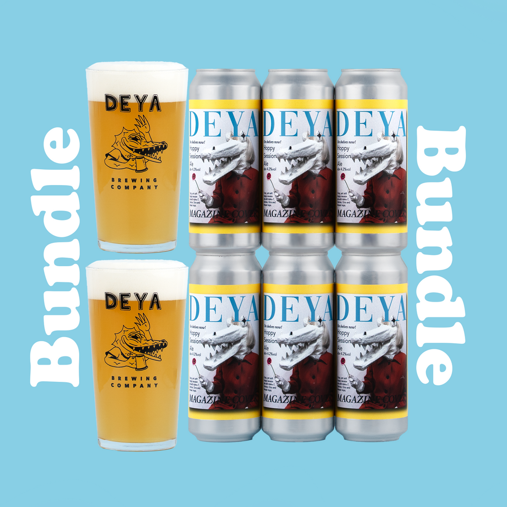 6 PACK & PINT GLASSES BUNDLE - MAGAZINE COVER - 4.2% - PALE ALE