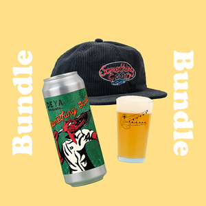 Something Good Bundle inc 1 x Something Good Black Cord Cap, 1 x 500ml can of DEYA Something Good 17 DIPA & 1 x Black Croc Half Pint Glass