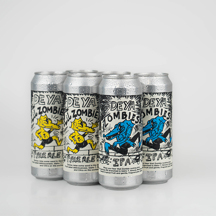 500ML 6 PACK - ZOMBIES BUNDLE - 6.5% / 4.5% - IPA / PA – DEYA Brewing ...