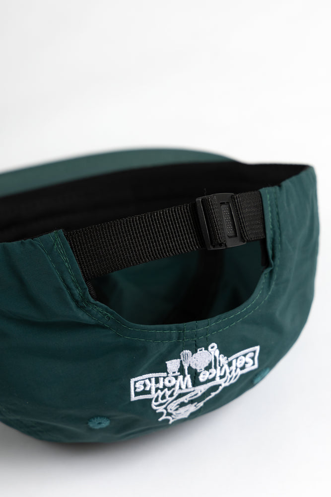 DEYA x Service Works Serve Cold Cap - Forest Green - Strap Close Up