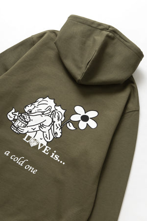 DEYA x Service Works Love Is Hoodie - Olive - Back 