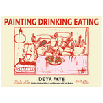 SCREEN PRINT - PAINTING, DRINKING, EATING