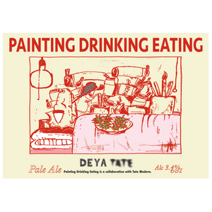 SCREEN PRINT - PAINTING, DRINKING, EATING