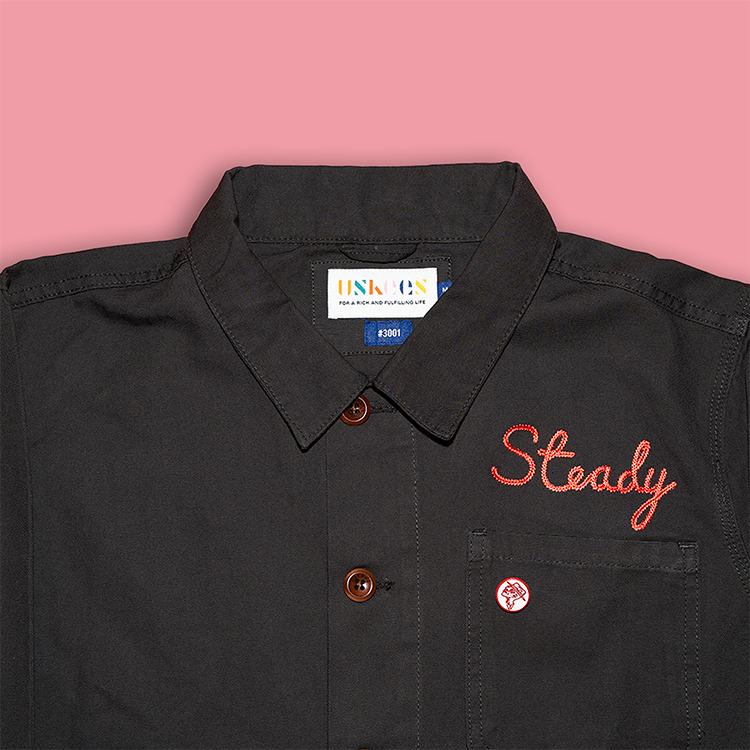 CHORE JACKET - STEADY ROLLING MAN - CHARCOAL