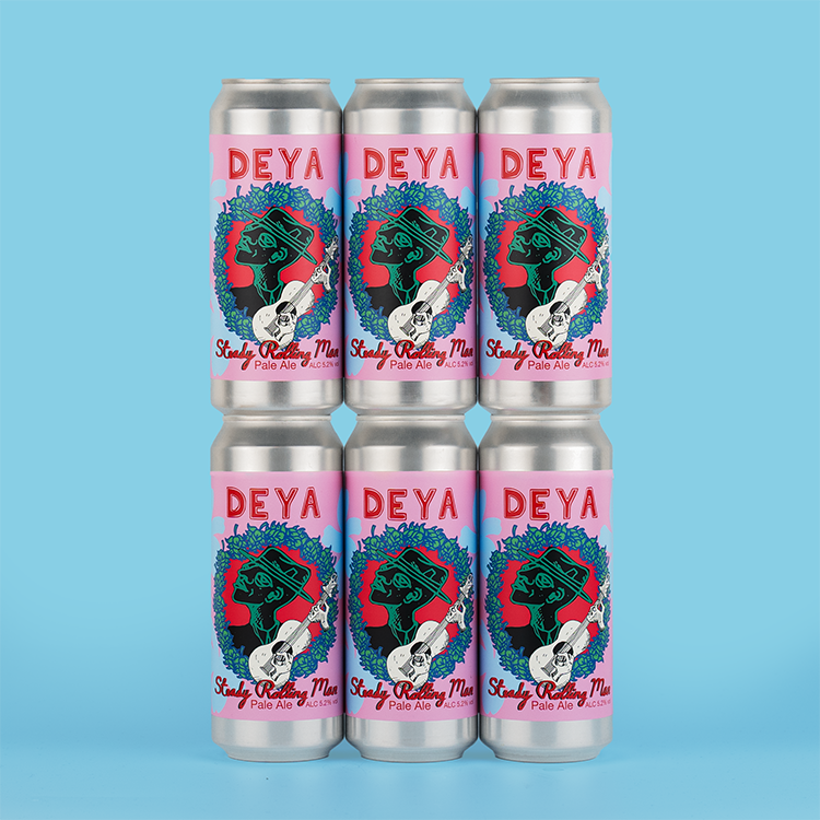 6 X 500ML CANS OF DEYA STEADY ROLLING MAN PALE ALE