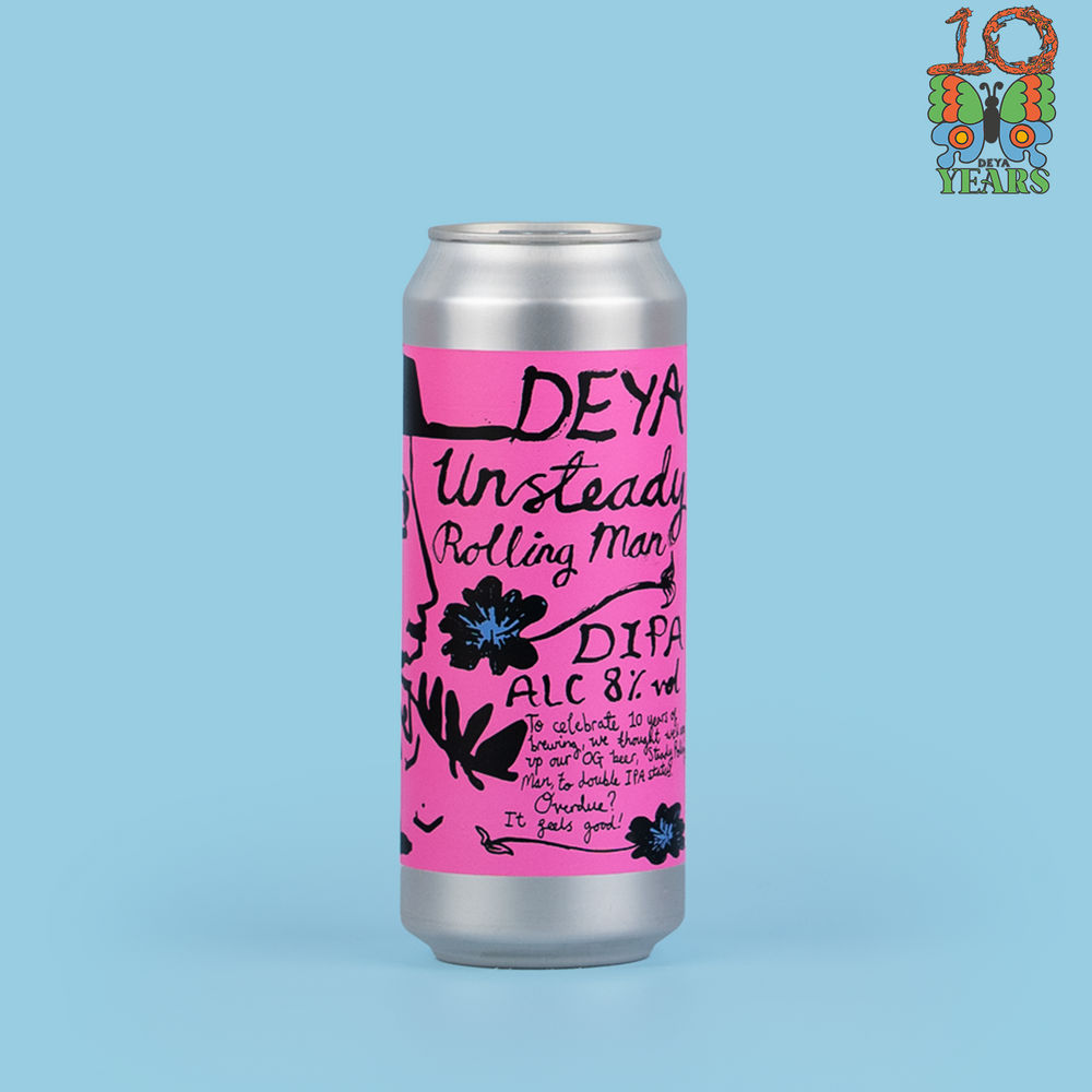 500ml can of DEYA Unsteady Rolling man DIPA