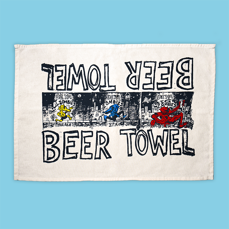 DEYA ZOMBIES BEER TOWEL