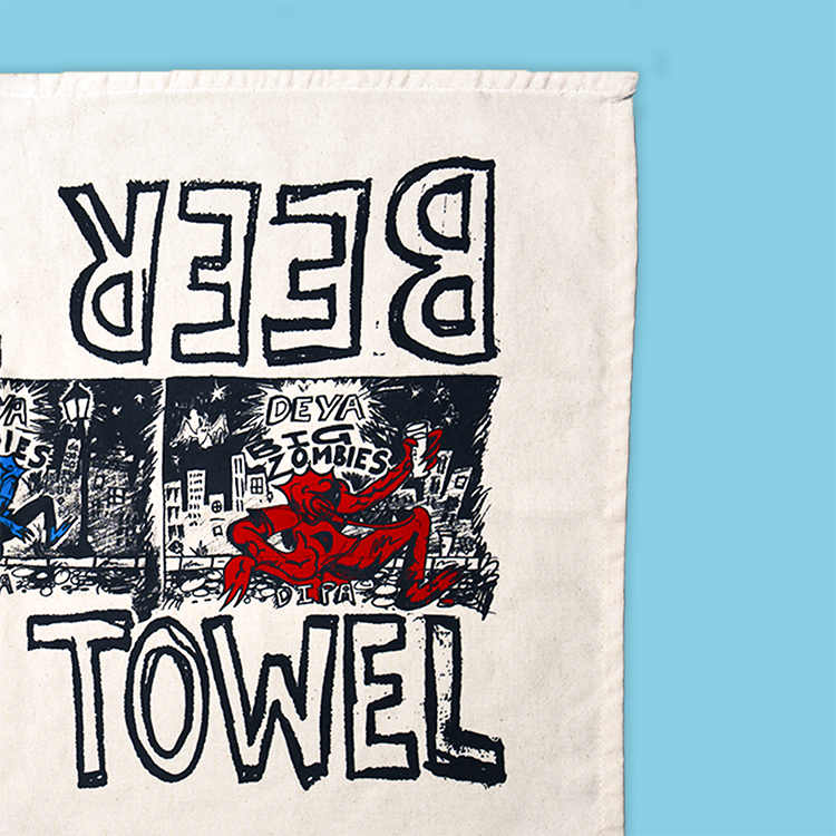 DEYA ZOMBIES BEER TOWEL