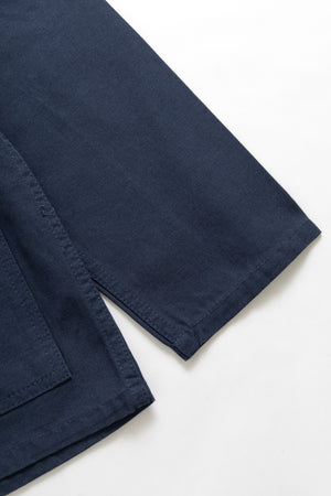 DEYA x Service Works Navy Blue BOH Coverall Jacket - close up Sleeve