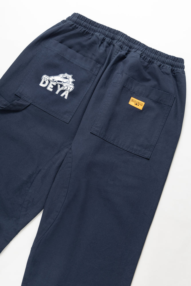 DEYA x Service Works Navy Blue BOH Pants - close up back