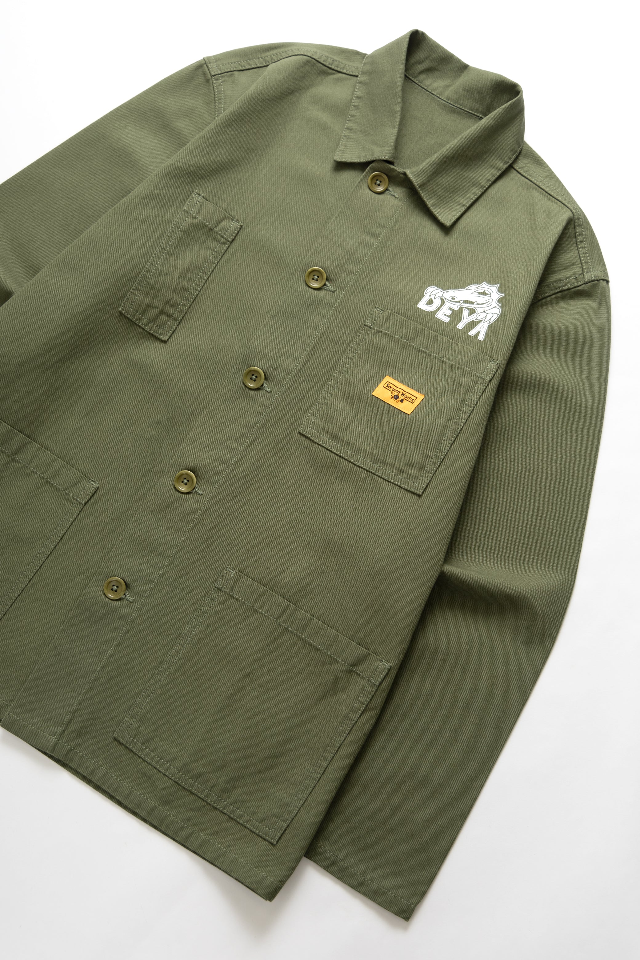 DEYA x Service Works Olive Green FOH Coverall Jacket 
