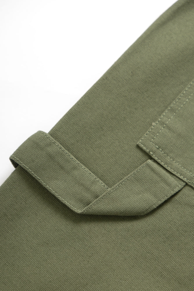 DEYA x Service Works Olive Green FOH Pants - bottle holder tab 