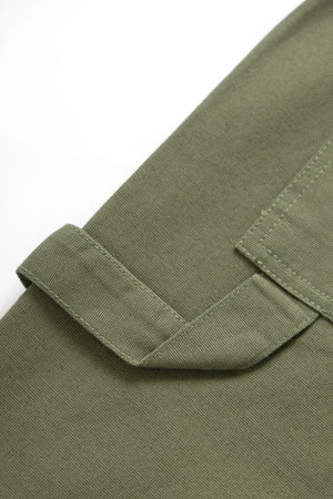 DEYA x Service Works Olive Green FOH Pants - bottle holder tab 